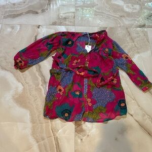 Mother Brand NWT Psychic Floral New to Town Shirt Dress